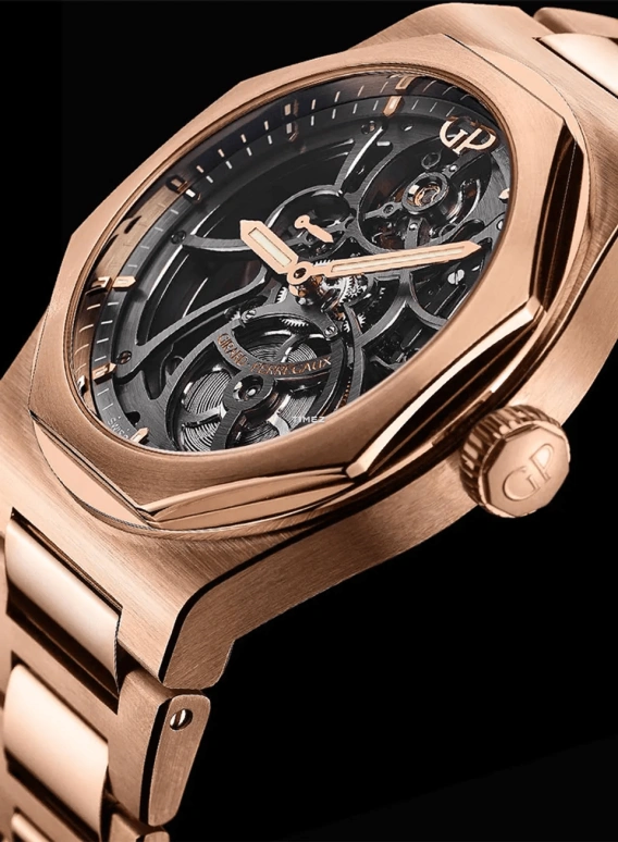 Girard-Perregaux,Laureato 42mm,42mm,Rose Gold,Skeleton,Automatic,Tourbillon,54hours,81015,81015-52-002-52A