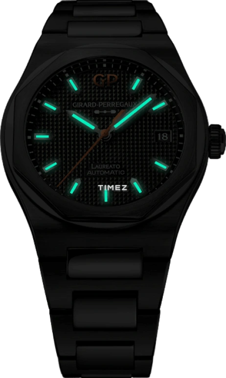 Girard-Perregaux,Laureato 38mm,38mm,Stainless Steel,Green,Automatic,Day,46hours,81005,81005-11-3407-1CM
