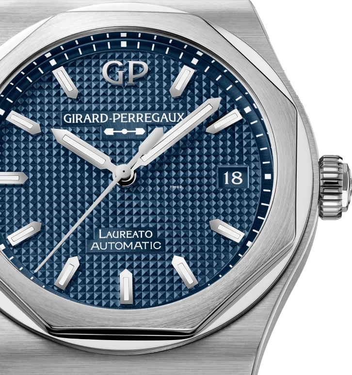 Girard-Perregaux,Laureato 38mm,38mm,Stainless Steel,Blue,Automatic,Day,46hours,81005,81005-11-3460-1CM