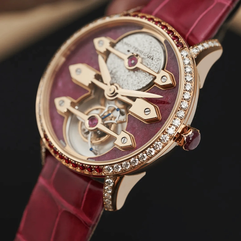 Girard-Perregaux,Bridges 38mm,38mm,Rose Gold,Red,Automatic,Tourbillon,Sapphire,Crystal Glass,99242B52CH01,99242B52CH01-CKHA