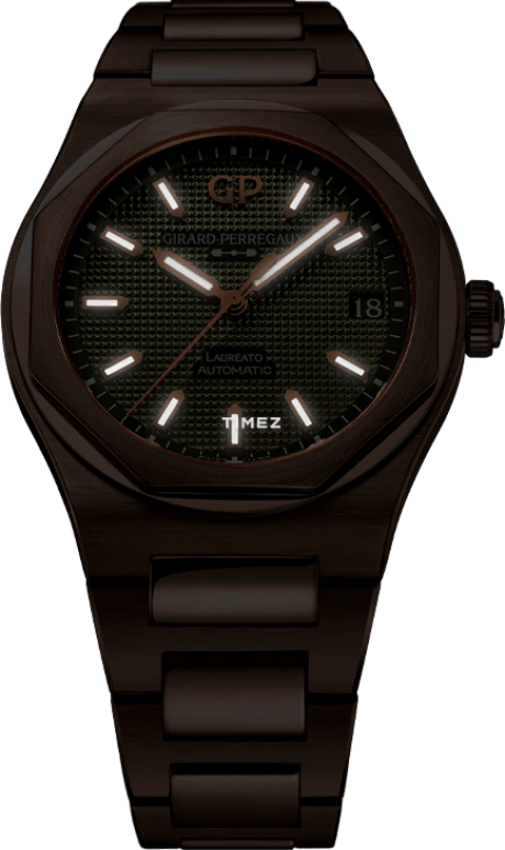 Girard-Perregaux,Laureato 42mm,42mm,Rose Gold,Green,Automatic,Day,Sapphire,Crystal Glass,81010,81010-52-3333-1CM
