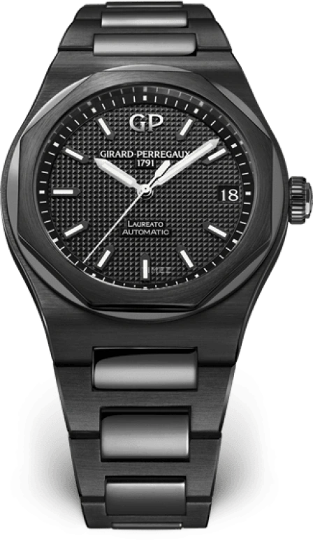 Girard-Perregaux,Laureato 42mm,42mm,Ceramic,Black,Automatic,Day,54hours,81010,81010-32-631-32A