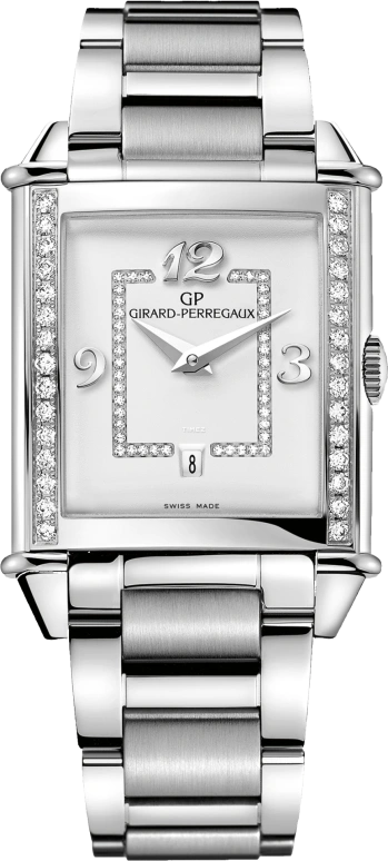 Girard-Perregaux,Vintage 1945 28.20x27.85mm,28.20x27.85mm,Stainless Steel,White,In-house Caliber,Sapphire,Crystal Glass,25860D11A1A1,25860D11A1A1-11A