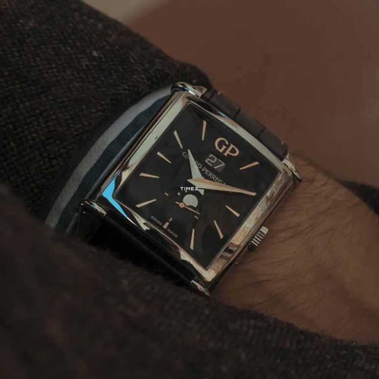 Girard-Perregaux,Vintage 1945 36.10x35.25mm,36.10x35.25mm,Stainless Steel,Black,Rose Gold,Automatic,Moonphase,Day,25882,25882-11-631-BB6B
