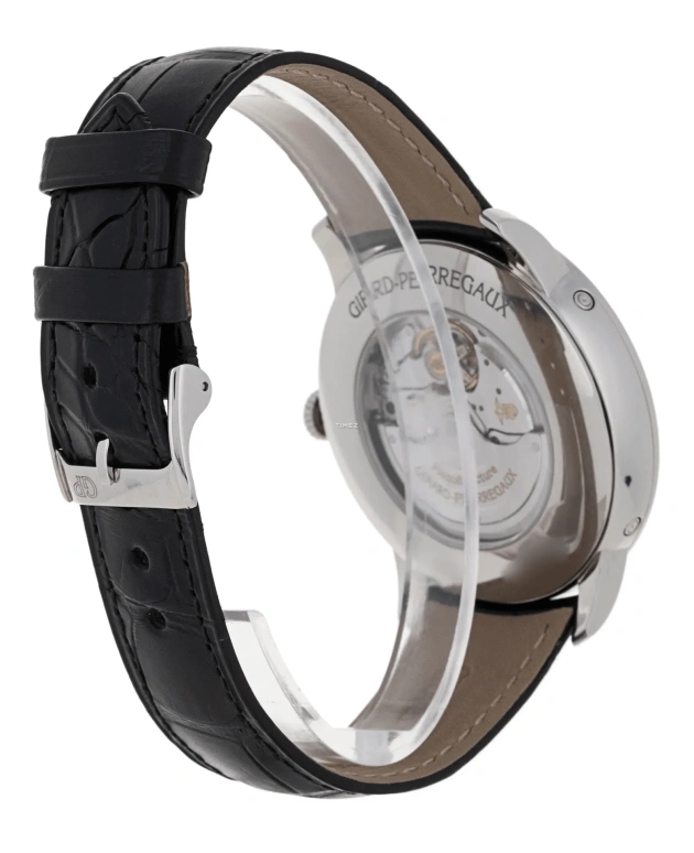 Girard-Perregaux,1966 40mm,40mm,Stainless Steel,Silver White,Automatic,Moonphase,Month,Date,Day,46hours,In-house Caliber,49535,49535-11-1A2-BB60
