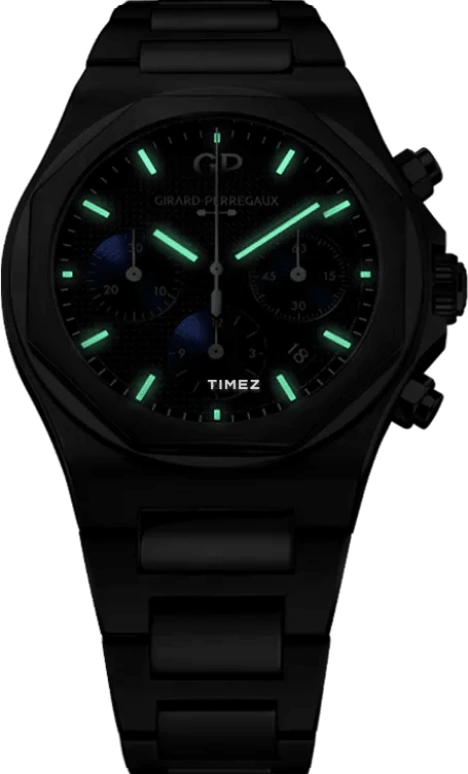 Girard-Perregaux,Laureato 42mm,42mm,Stainless Steel,Black,Automatic,Chronograph,Day,81020,81020-11-631-11A