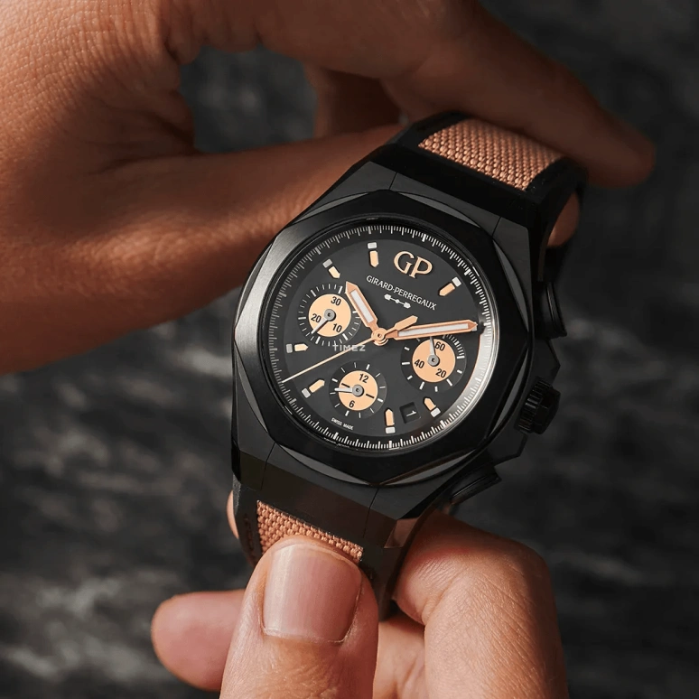 Girard-Perregaux,Laureato 44mm,44mm,Titanium,Black,Automatic,Chronograph,Day,81060,81060-21-492-FH3A
