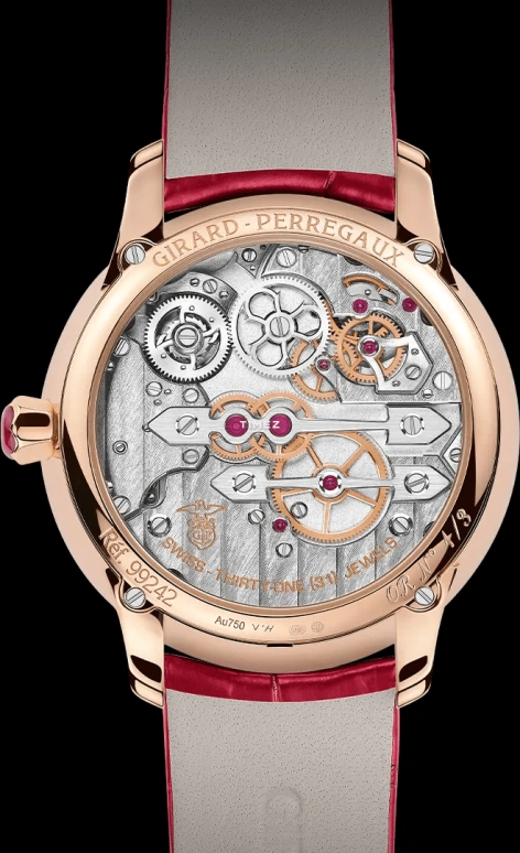 Girard-Perregaux,Bridges 38mm,38mm,Rose Gold,Red,Automatic,Tourbillon,Sapphire,Crystal Glass,99242B52CH01,99242B52CH01-CKHA