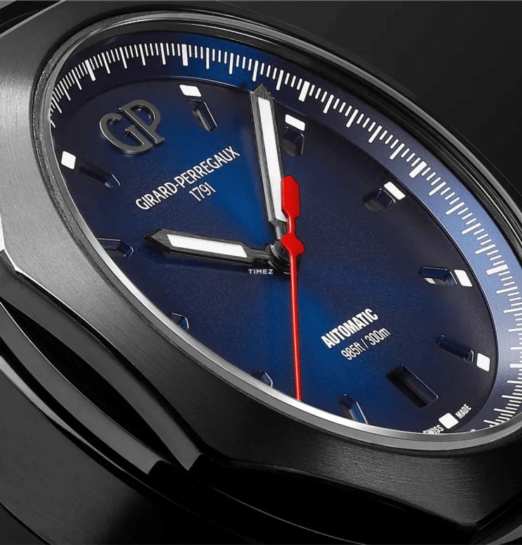 Girard-Perregaux,Laureato 44mm,44mm,Titanium,Blue,Automatic,Day,46hours,81070,81070-21-491-FH6A