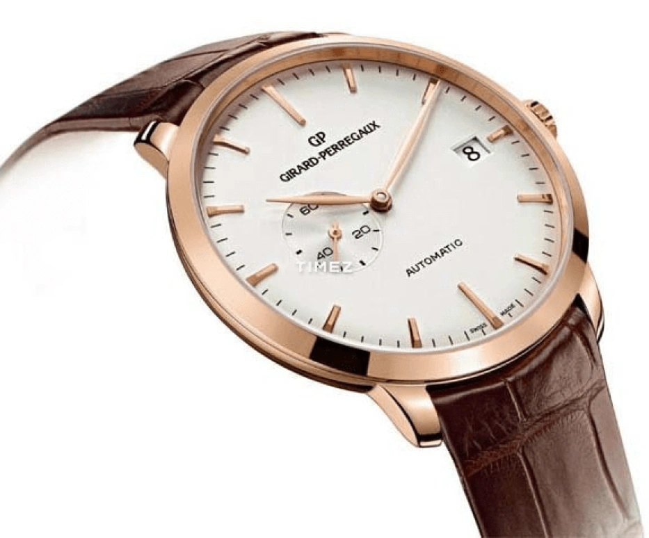 Girard-Perregaux,1966 41mm,41mm,Rose Gold,Silver,Automatic,Day,54hours,49543,49543-52-131-BKBA