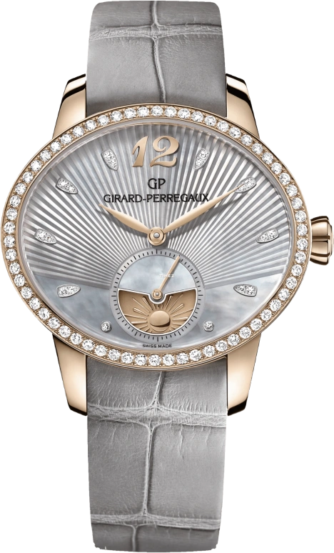 Girard-Perregaux,Cat's Eye 35.44x30.44mm,35.44x30.44mm,Rose Gold,In-house Caliber,Sapphire,Crystal Glass,80488D52A251,80488D52A251-CK2A