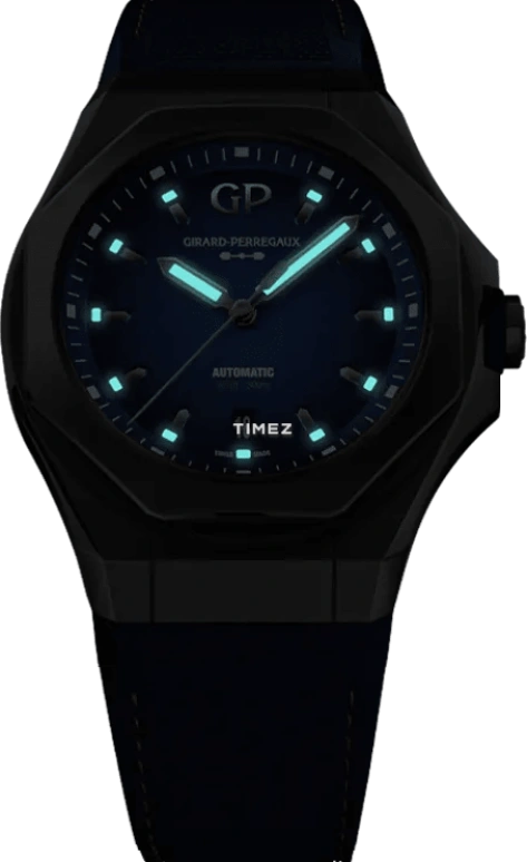Girard-Perregaux,Laureato 44mm,44mm,Titanium,Blue,Gradient,Automatic,Day,46hours,81070,81070-21-002-FB6A