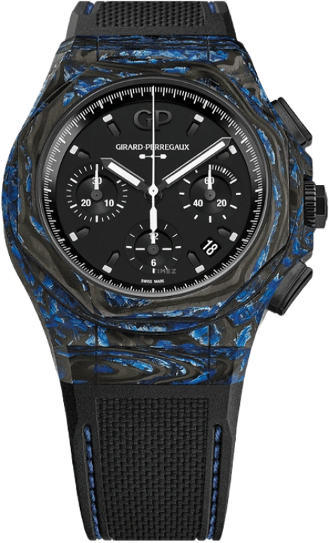 Girard-Perregaux,Laureato 44mm,44mm,Carbon,Fiber Glass,Black,Automatic,Chronograph,Day,81060,81060-36-691-FH6A