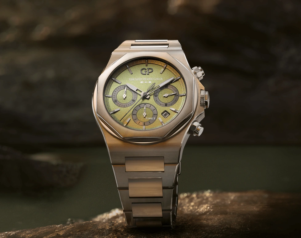 Girard-Perregaux,Laureato 42mm,42mm,Titanium,Green,Automatic,Chronograph,Day,81020,81020-21-3398-1CM