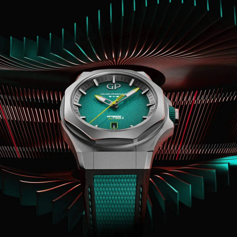 Girard-Perregaux,Laureato 44mm,44mm,Titanium,Green,Automatic,Day,46hours,81070,81070-21-3405-1CX