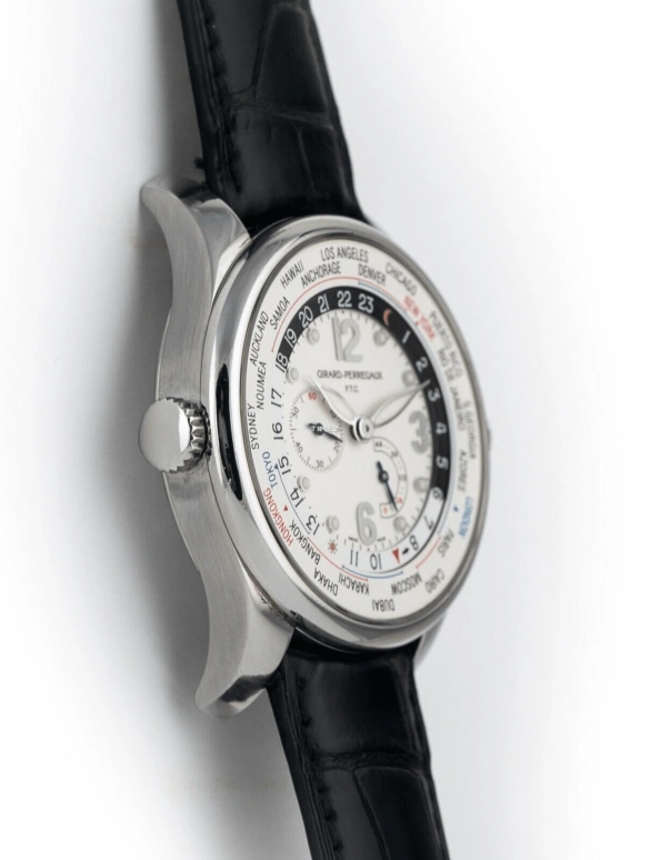 Girard-Perregaux,Other 41mm,41mm,Stainless Steel,White,Automatic,Power Reserve Indicator,World Time,49850,49850-11-152-BA6A