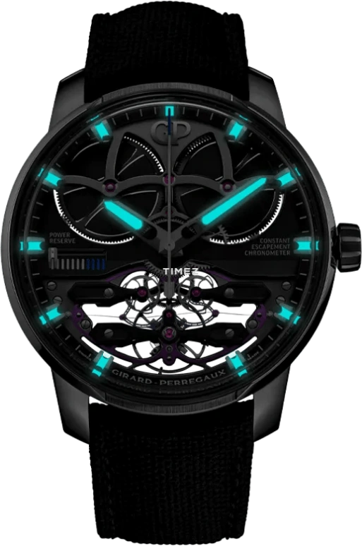 Girard-Perregaux,Other 45mm,45mm,Titanium,Skeleton,Handwound,Power Reserve Indicator,Tourbillon,93510,93510-21-1930-5CX