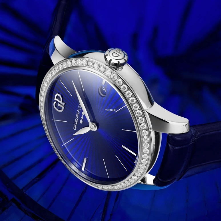 Girard-Perregaux,Cat's Eye 35.40x30.40mm,35.40x30.40mm,Stainless Steel,Blue,Automatic,Day,46hours,80484D11A432,80484D11A432-BK4A