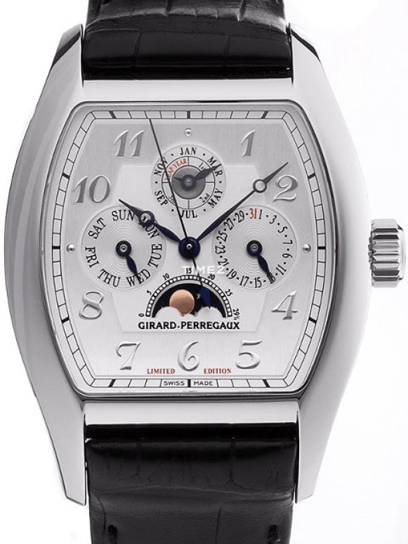 Girard-Perregaux,Heritage 37x37mm,37x37mm,White Gold,Silver,Automatic,Moonphase,Perpetual Calendar,Leap Year,Month,46hours,In-house Caliber,27220,27220-11-161-BA6A
