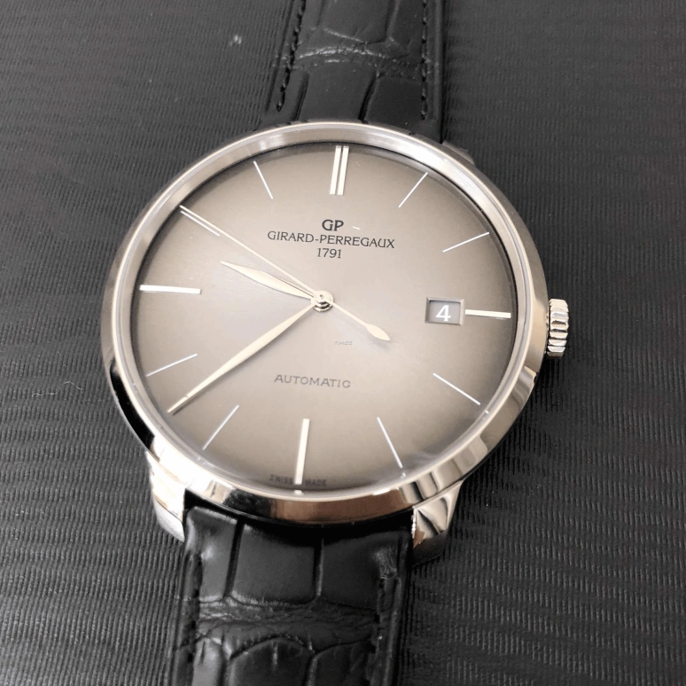 Girard-Perregaux,1966 44mm,44mm,White Gold,Grey,Automatic,Day,54hours,49551,49551-53-231-BB60