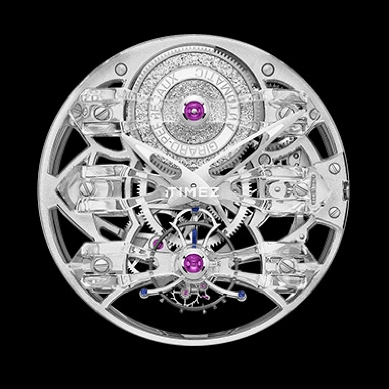 Girard-Perregaux,Bridges 46mm,46mm,Sapphire,Crystal,Skeleton,Automatic,Tourbillon,Sapphire,Crystal Glass,99295,99295-43-3313-5CC