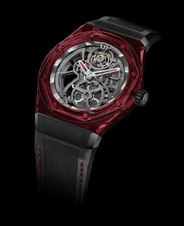 Girard-Perregaux,Laureato 44mm,44mm,Titanium,Skeleton,Automatic,Tourbillon,54hours,81071,81071-44-3115-1CX