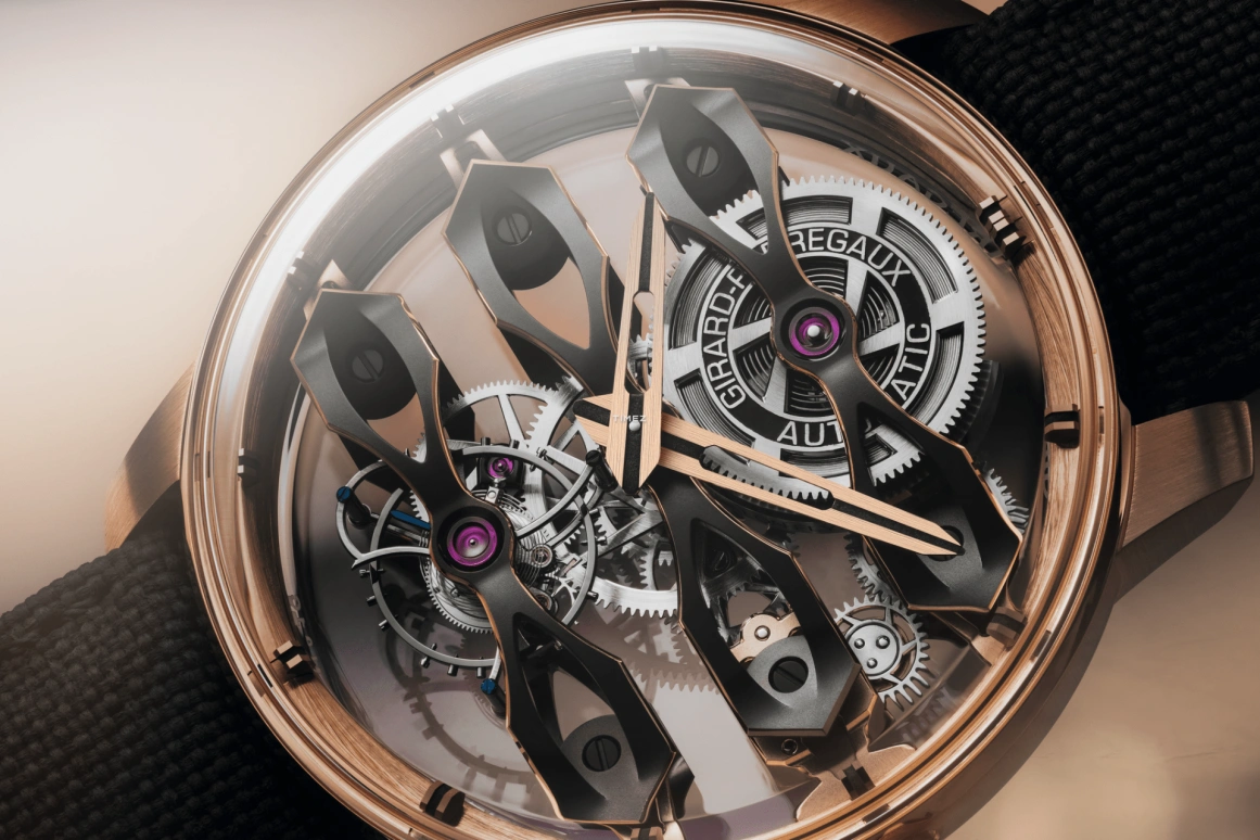 Girard-Perregaux,Bridges 44mm,44mm,Pink Gold,Skeleton,Automatic,Tourbillon,60hours,99296,99296-52-3434-5CC