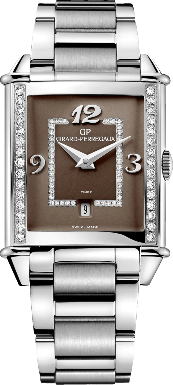 Girard-Perregaux,Vintage 1945 28.20x27.86mm,28.20x27.86mm,Stainless Steel,Coffee,In-house Caliber,Sapphire,Crystal Glass,25860D11A1A2,25860D11A1A2-11A