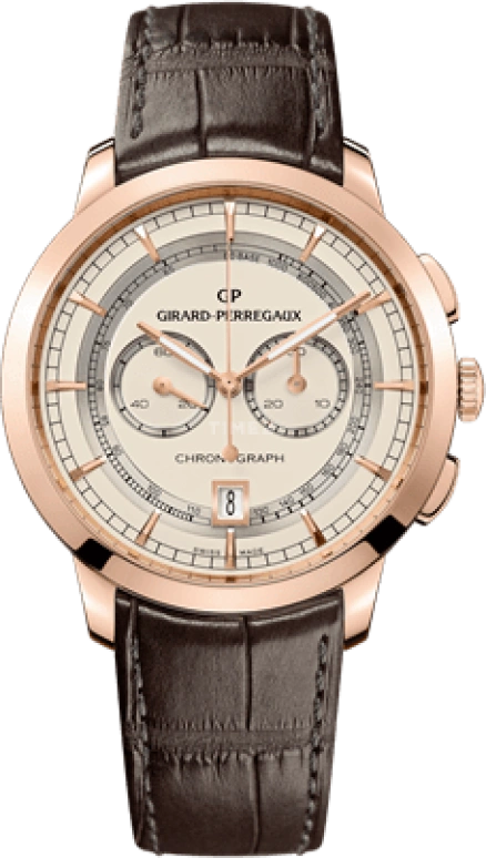 Girard-Perregaux,1966 40mm,40mm,Pink Gold,White,Handwound,Chronograph,Day,49529,49529-52-131-BABA