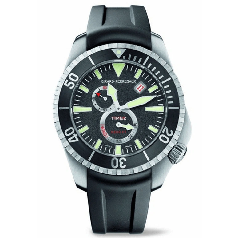 Girard-Perregaux,Other 44mm,44mm,Stainless Steel,Black,Day,Power Reserve Indicator,Sapphire,Crystal Glass,49950,49950-19-632-FK6A-B