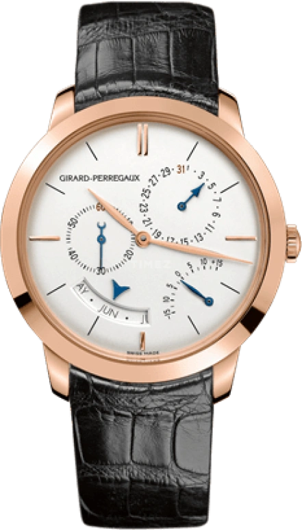 Girard-Perregaux,1966 40mm,40mm,Rose Gold,Silver,Automatic,Month,Day,49538,49538-52-131-BK6A