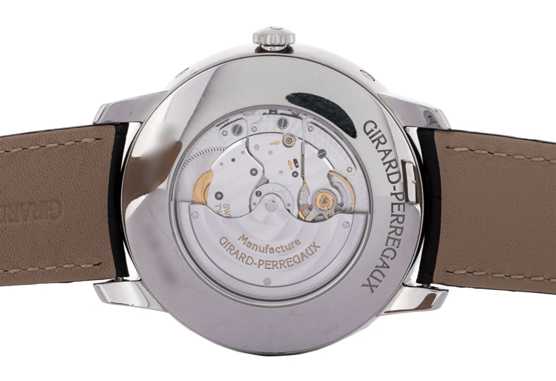 Girard-Perregaux,1966 40mm,40mm,Stainless Steel,Silver White,Automatic,Moonphase,Month,Date,Day,46hours,In-house Caliber,49535,49535-11-1A2-BB60