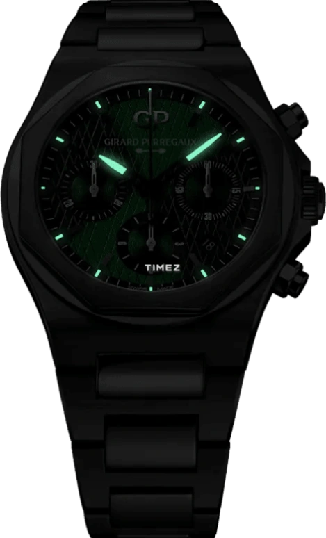 Girard-Perregaux,Laureato 42mm,42mm,Stainless Steel,Green,Automatic,Chronograph,Day,81020,81020-11-001-11A