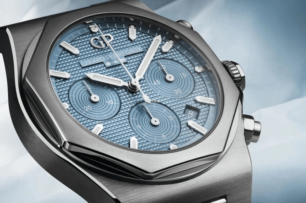 Girard-Perregaux,Laureato 42mm,42mm,Stainless Steel,Blue,Automatic,Chronograph,Day,81020,81020-11-3370-1GM