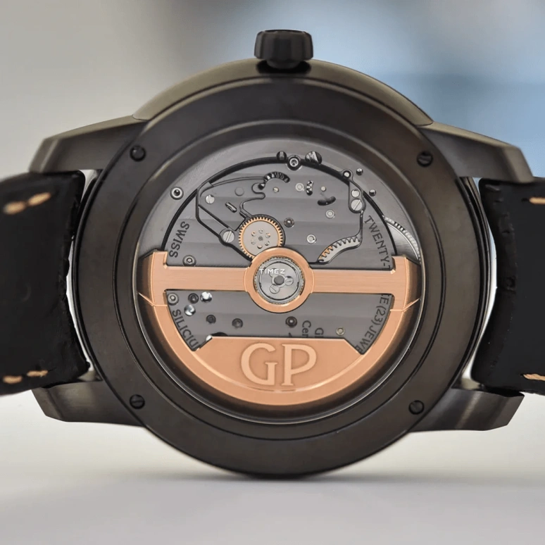 Girard-Perregaux,Bridges 44mm,44mm,Stainless Steel,Black,Skeleton,Automatic,54hours,In-house Caliber,82000,82000-11-632-FA6A