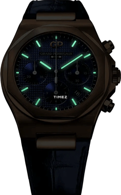 Girard-Perregaux,Laureato 42mm,42mm,Pink Gold,Blue,Automatic,Chronograph,Day,81020,81020-52-432-BB4A