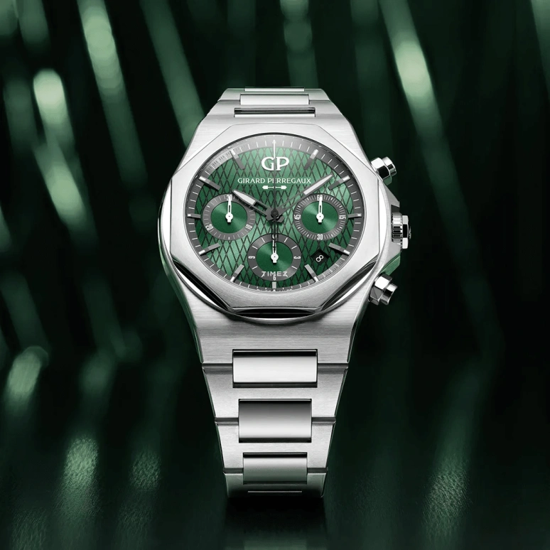 Girard-Perregaux,Laureato 42mm,42mm,Stainless Steel,Green,Automatic,Chronograph,Day,81020,81020-11-001-11A