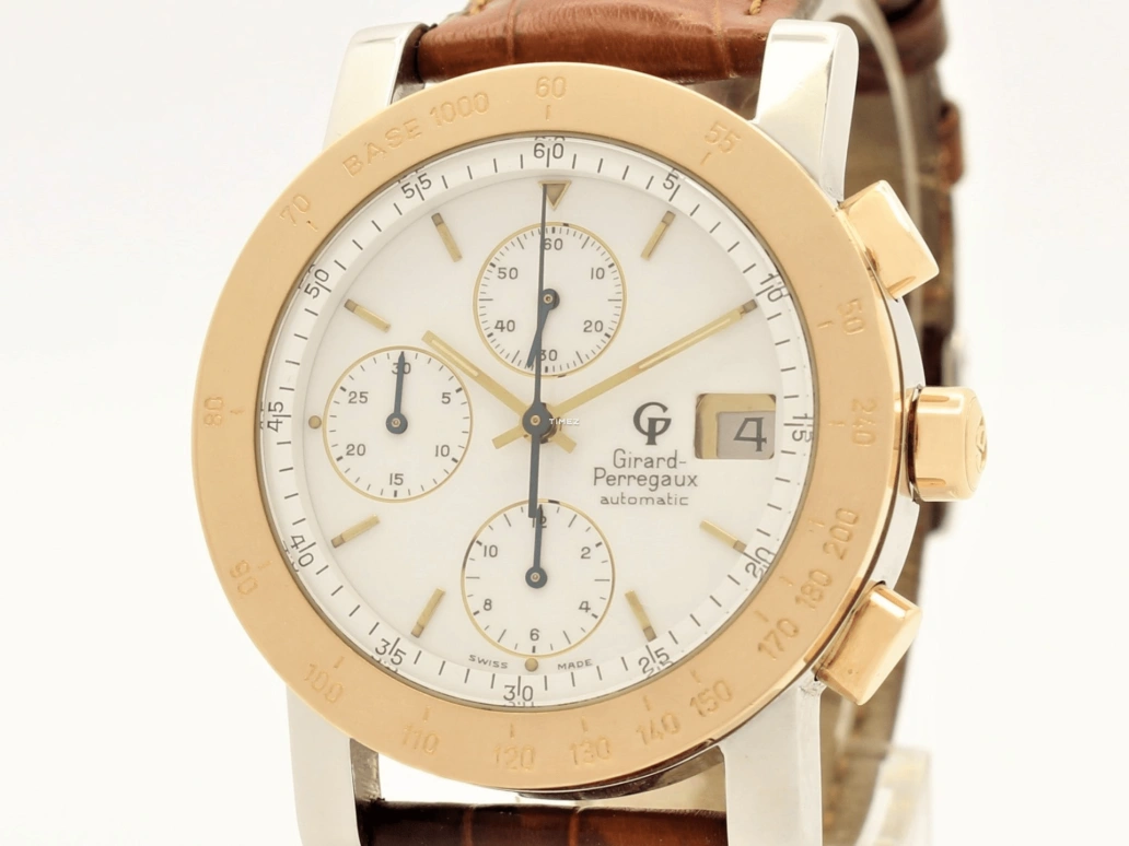 Girard-Perregaux,Other 38mm,38mm,Stainless Steel,White,Automatic,Chronograph,Day,7000 GBM