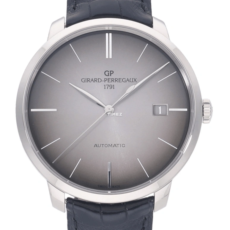 Girard-Perregaux,1966 44mm,44mm,White Gold,Grey,Automatic,Day,54hours,49551,49551-53-231-BB60