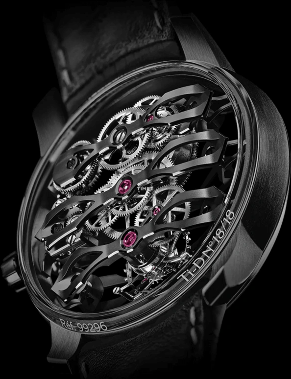 Girard-Perregaux,Bridges 44mm,44mm,Titanium,Skeleton,Automatic,Tourbillon,60hours,99296,99296-21-001-BA6A