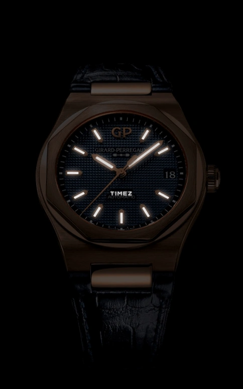 Girard-Perregaux,Laureato 42mm,42mm,Rose Gold,Blue,Handwound,Day,Sapphire,Glass,81010,81010-52-436-BB4A