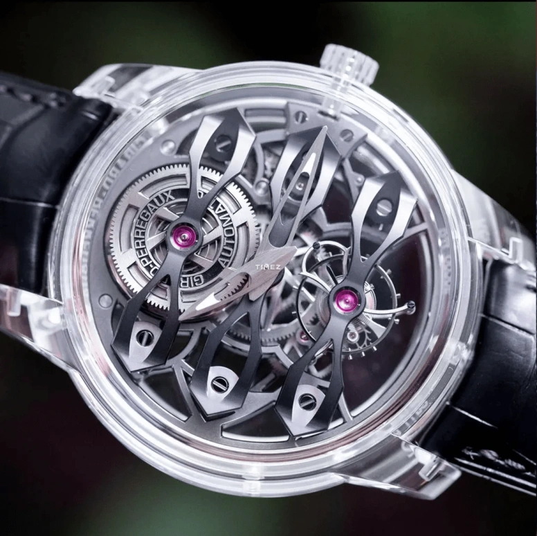 Girard-Perregaux,Bridges 46mm,46mm,Sapphire,Crystal,Skeleton,Automatic,Tourbillon,Sapphire,Crystal Glass,99295,99295-43-000-BA6A