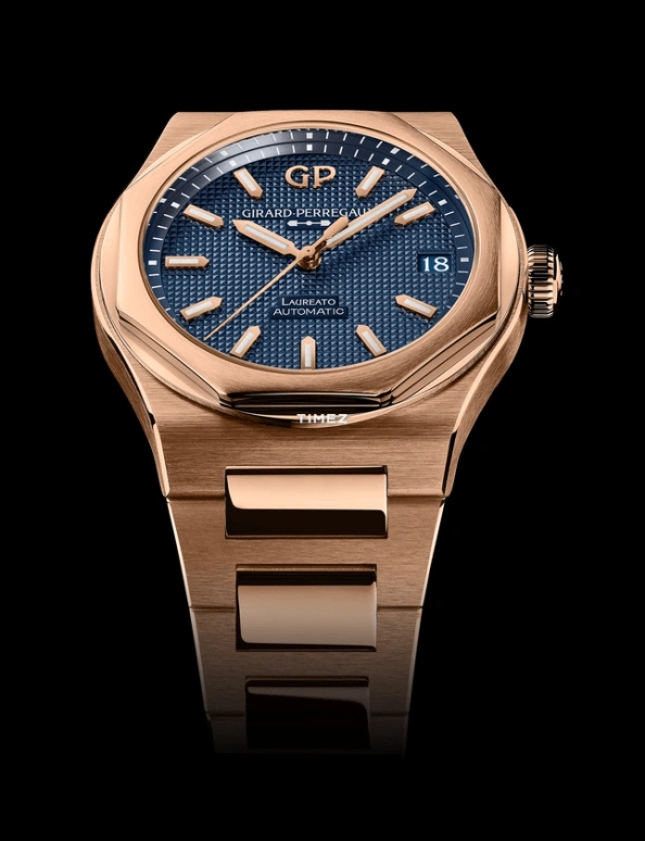 Girard-Perregaux,Laureato 42mm,42mm,Rose Gold,Blue,Automatic,Day,Sapphire,Crystal Glass,81010,81010-52-436-52A
