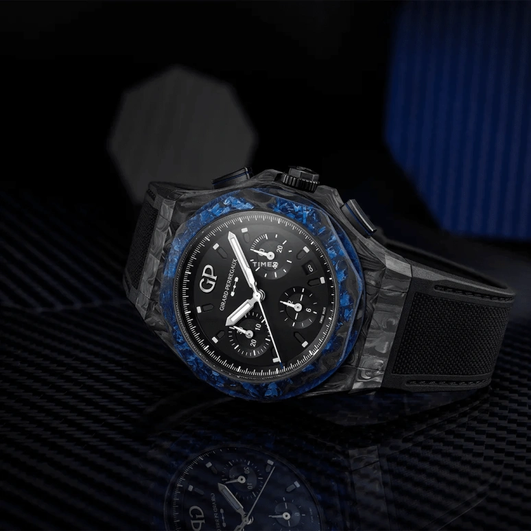 Girard-Perregaux,Laureato 44mm,44mm,Carbon,Fiber Glass,Black,Automatic,Chronograph,Day,81060,81060-36-694-FH6A