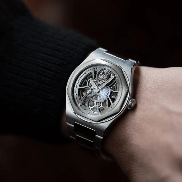 Girard-Perregaux,Laureato 42mm,42mm,Stainless Steel,Skeleton,Automatic,54hours,In-house Caliber,81015,81015-11-001-11A