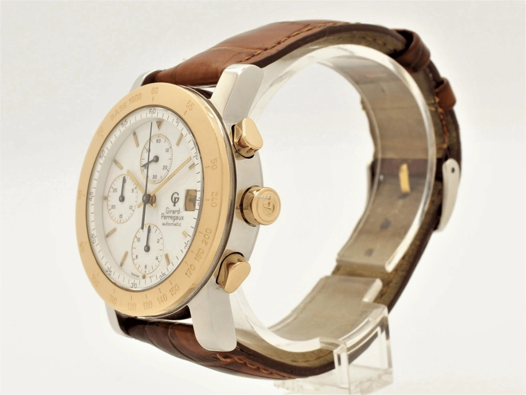 Girard-Perregaux,Other 38mm,38mm,Stainless Steel,White,Automatic,Chronograph,Day,7000 GBM