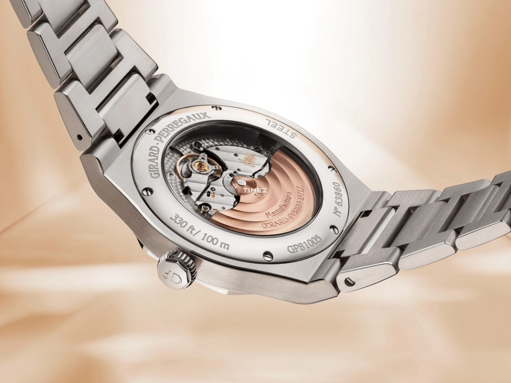 Girard-Perregaux,Laureato 38mm,38mm,Stainless Steel,White Gold,Silver,Automatic,Day,46hours,81005,81005-58S3463-1CM