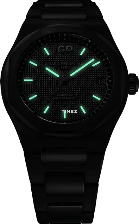 Girard-Perregaux,Laureato 42mm,42mm,Ceramic,Black,Automatic,Day,54hours,81010,81010-32-631-32A