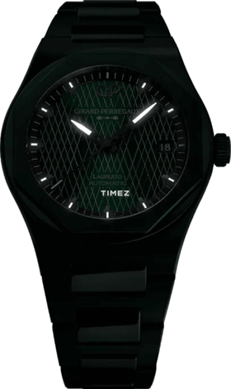Girard-Perregaux,Laureato 38mm,38mm,Ceramic,Green,Automatic,Day,Sapphire,Crystal Glass,81005,81005-32-3080-1CX