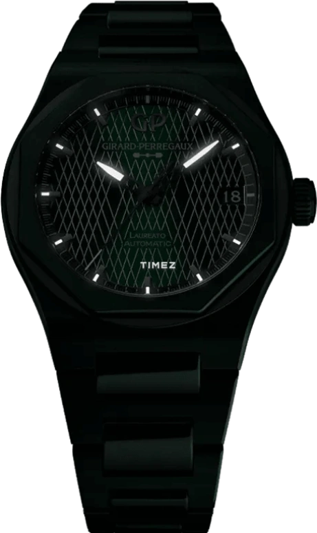 Girard-Perregaux,Laureato 42mm,42mm,Ceramic,Green,Automatic,Day,Sapphire,Crystal Glass,81010,81010-32-3081-1CX